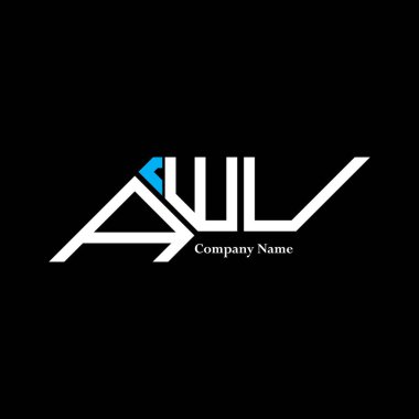 AWU logo tasarımı, AWU basit ve modern logo. AWU lüks alfabe tasarımı  