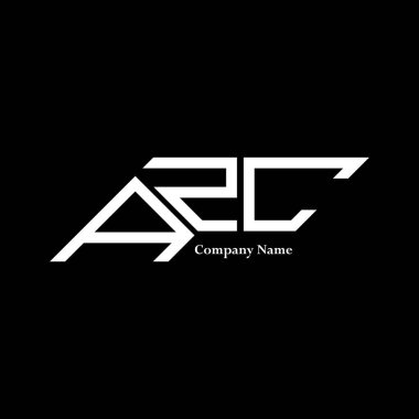 AZC logo tasarımı, AZC basit ve modern logo. AZC lüks alfabe tasarımı  