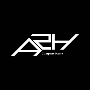 AZH logo tasarımı, AZH basit ve modern logo. AZH lüks alfabe tasarımı  