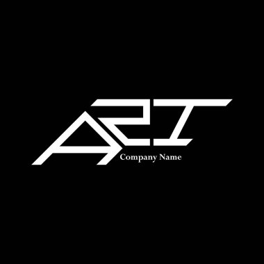 AZI logo tasarımı, AZI basit ve modern logo. AZI lüks alfabe tasarımı  