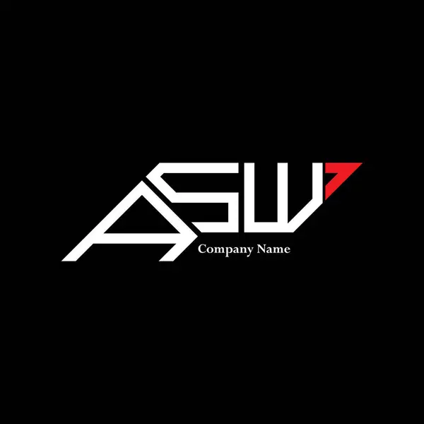 Stock vector ASW logo design, ASW simple and modern logo. ASW luxurious alphabet design  