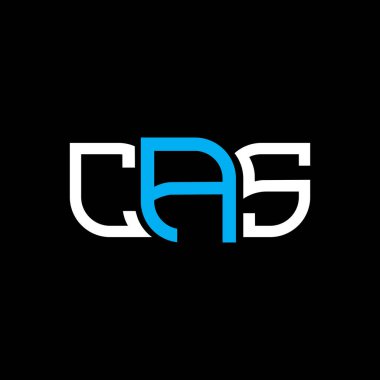 CAS logo tasarımı, CAS basit ve modern logosu. CAS lüks alfabe tasarımı  