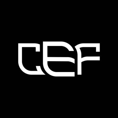 CEF logo tasarımı, CEF basit ve modern logosu. CEF lüks alfabe tasarımı  