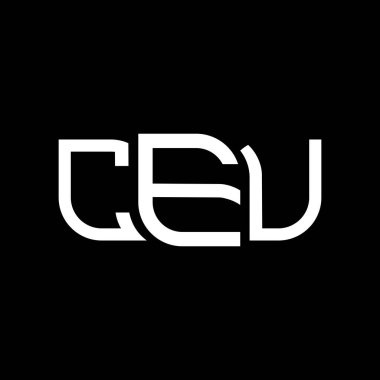 CEU logo tasarımı, CEU basit ve modern logosu. CEU lüks alfabe tasarımı  