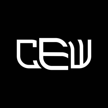 CEW logo tasarımı, CEW basit ve modern logo. CEW lüks alfabe tasarımı  