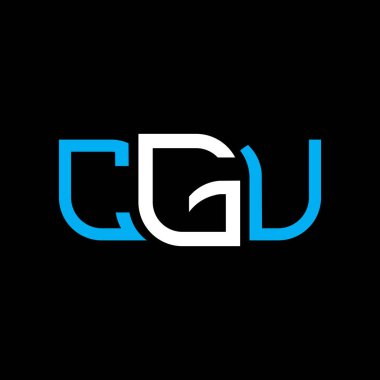 CGU logo tasarımı, CGU basit ve modern logo. CGU lüks alfabe tasarımı  