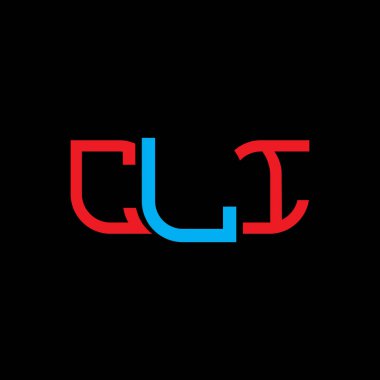 CLI logo tasarımı, CLI basit ve modern logo. CLI lüks alfabe tasarımı  