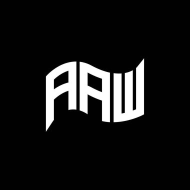 AAW logo tasarımı, AAW basit ve modern logo. AAW lüks alfabe tasarımı  