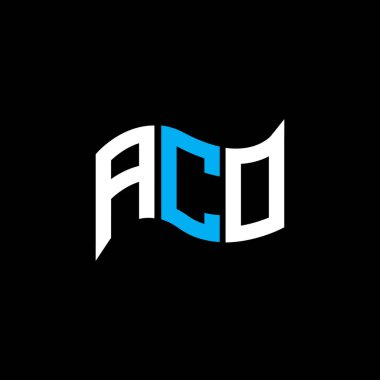 ACO logo tasarımı, ACO basit ve modern logo. ACO lüks alfabe tasarımı  