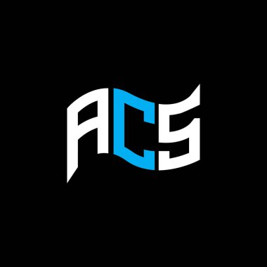 ACS logo tasarımı, ACS basit ve modern logo. ACS lüks alfabe tasarımı  