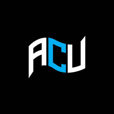 ACU logo tasarımı, ACU basit ve modern logo. ACU lüks alfabe dizaynı  