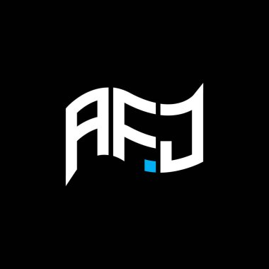 AFJ logo tasarımı, AFJ basit ve modern logo. AFJ lüks alfabe tasarımı  