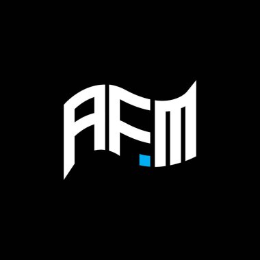 AFM logo tasarımı, AFM basit ve modern logo. AFM lüks alfabe tasarımı  