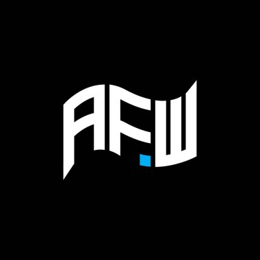 AFW logo tasarımı, AFW basit ve modern logo. AFW lüks alfabe tasarımı  