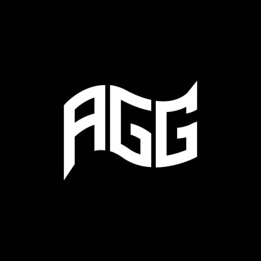 AGG logo tasarımı, AGG basit ve modern logo. AGG lüks alfabe tasarımı  