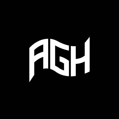 AGH logo tasarımı, AGH basit ve modern logo. AGH lüks alfabe tasarımı  