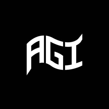 AGI logo tasarımı, AGI basit ve modern logo. AGI lüks alfabe tasarımı  