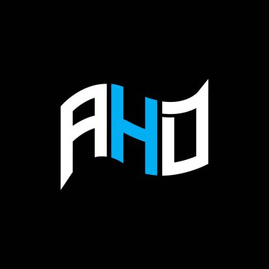 AHD logo tasarımı, AHD basit ve modern logo. AHD lüks alfabe tasarımı  