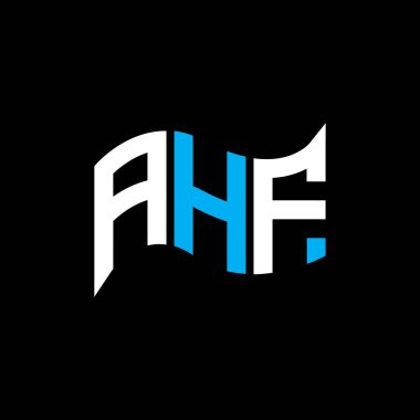 AHF logo tasarımı, AHF basit ve modern logo. AHF lüks alfabe tasarımı  