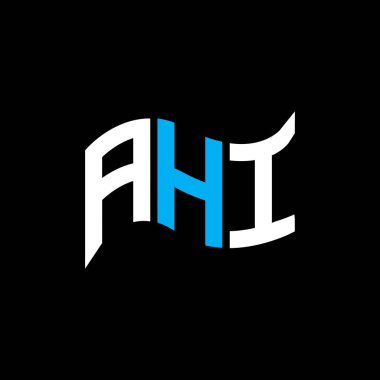 AHI logo tasarımı, AHI basit ve modern logo. AHI lüks alfabe tasarımı  