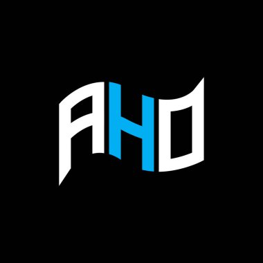 AHO logo tasarımı, AHO basit ve modern logo. AHO lüks alfabe tasarımı  