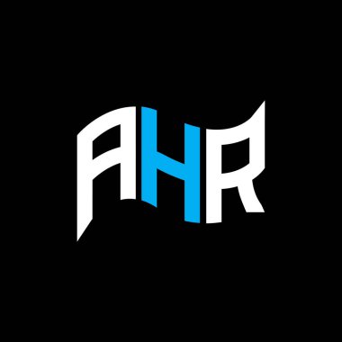AHR logo tasarımı, AHR basit ve modern logo. AHR lüks alfabe tasarımı  