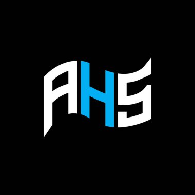 AHS logo tasarımı, basit ve modern AHS logosu. AHS lüks alfabe tasarımı  