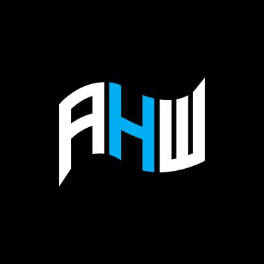 AHW logo tasarımı, AHW basit ve modern logo. AHW lüks alfabe tasarımı  