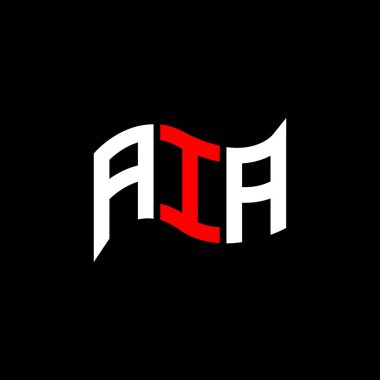 AIA logo tasarımı, AIA basit ve modern logo. AIA lüks alfabe tasarımı  