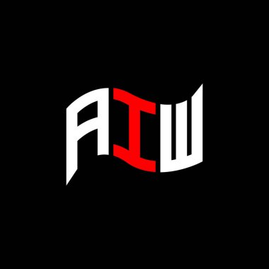 AIW logo tasarımı, AIW basit ve modern logo. AIW lüks alfabe tasarımı  