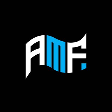 AMF logo design, AMF simple and modern logo. AMF luxurious alphabet design   clipart