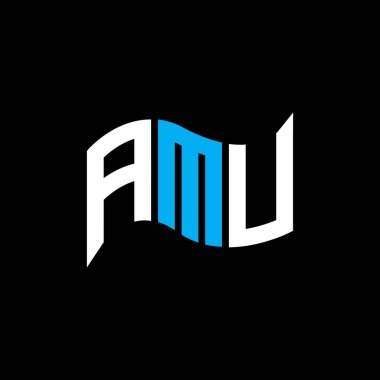 AMU logo tasarımı, AMU basit ve modern logosu. AMU lüks alfabe tasarımı  