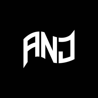ANJ logo tasarımı, ANJ basit ve modern logo. ANJ lüks alfabe tasarımı  