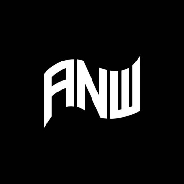 ANW logo tasarımı, ANW basit ve modern logo. ANW lüks alfabe tasarımı  