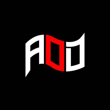 AOD logo tasarımı, AOD basit ve modern logo. AOD lüks alfabe tasarımı  