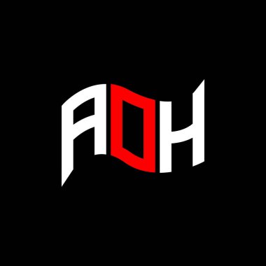 AOH logo tasarımı, AOH basit ve modern logo. Lüks alfabe dizaynı  