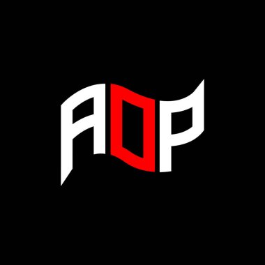 AOP logo tasarımı, AOP basit ve modern logo. AOP lüks alfabe tasarımı  