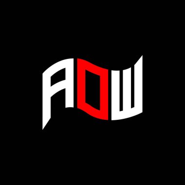 AOW logo tasarımı, AOW basit ve modern logo. AOW lüks alfabe tasarımı  