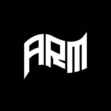 ARM logo tasarımı, ARM basit ve modern logo. ARM lüks alfabe tasarımı  