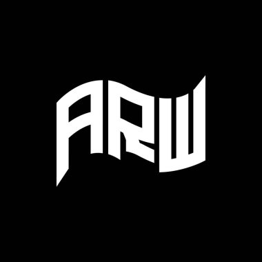 ARW logo tasarımı, ARW basit ve modern logo. ARW lüks alfabe tasarımı  