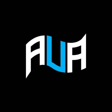 AUA logo tasarımı, basit ve modern AUA logosu. AUA lüks alfabe tasarımı  