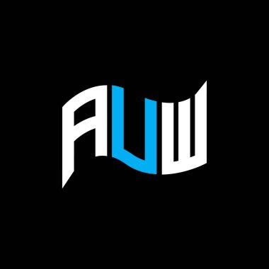 AUW logo tasarımı, AUW basit ve modern logo. AUW lüks alfabe tasarımı  