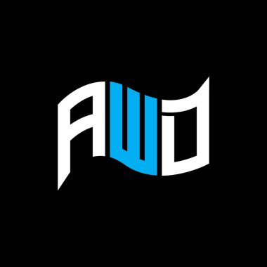 AWD logo tasarımı, AWD basit ve modern logo. AWD lüks alfabe tasarımı  