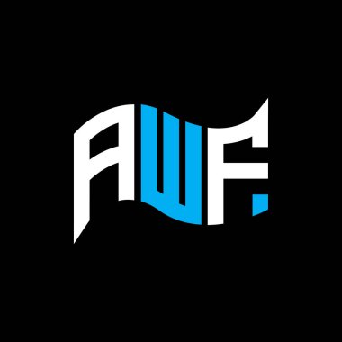 AWF logo tasarımı, AWF basit ve modern logo. AWF lüks alfabe tasarımı  