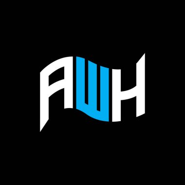 AWH logo tasarımı, AWH basit ve modern logo. AWH lüks alfabe tasarımı  