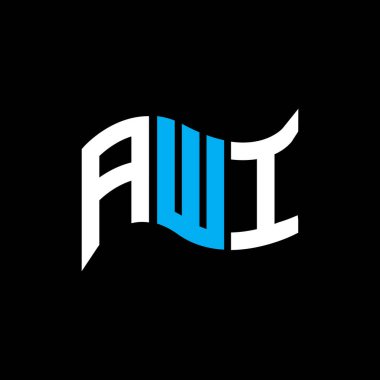 AWI logo tasarımı, AWI basit ve modern logo. AWI lüks alfabe tasarımı  