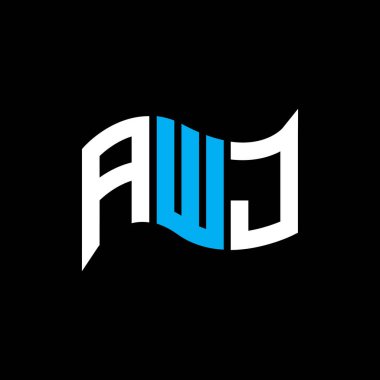 AWJ logo tasarımı, AWJ basit ve modern logo. AWJ lüks alfabe tasarımı  