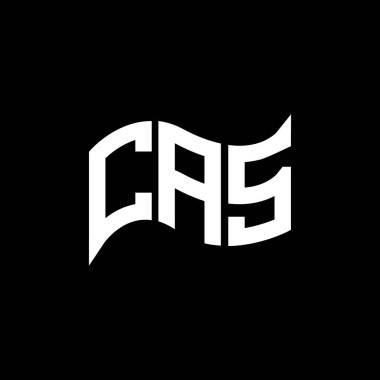 CAS logo tasarımı, CAS basit ve modern logosu. CAS lüks alfabe tasarımı  