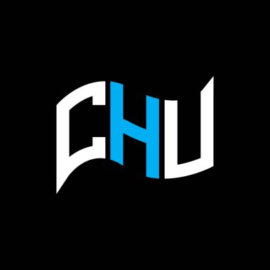CHU logo tasarımı, basit ve modern CHU logosu. CHU lüks alfabe tasarımı  