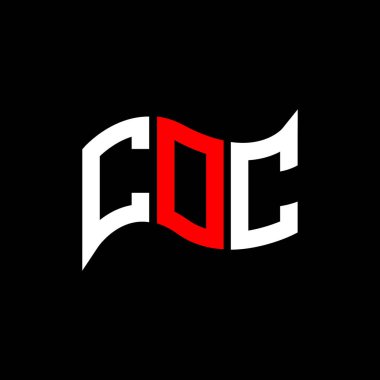 COC logo tasarımı, COC basit ve modern logo. COC lüks alfabe tasarımı  
